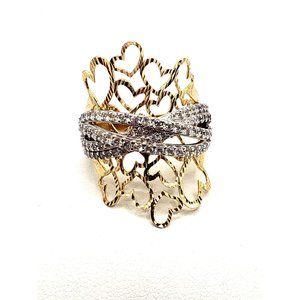 14k solid gold women's ring, size #6￼